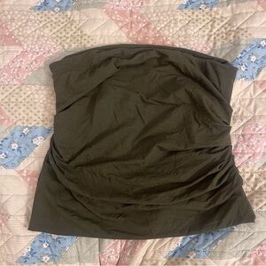 Theory Green Strapless Blouse